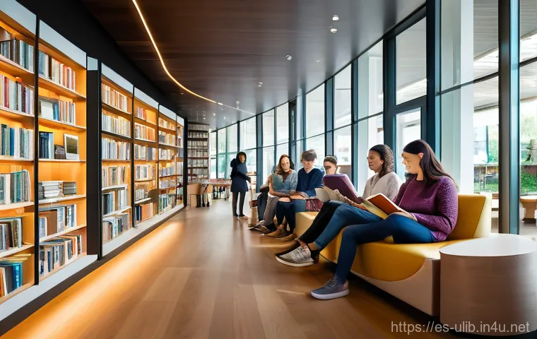 블록체인 기반 도서 대출 - **Prompt: Global Access to Knowledge via Decentralized Book Lending**
"A vibrant, high-angle pan...